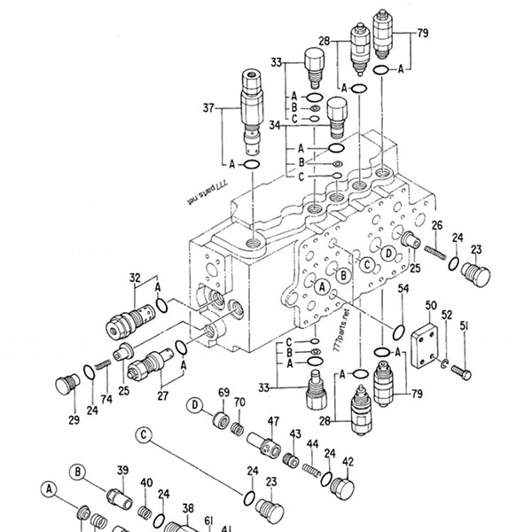 Hitachi EX300-2 Hydraulic Control Valve 4314749